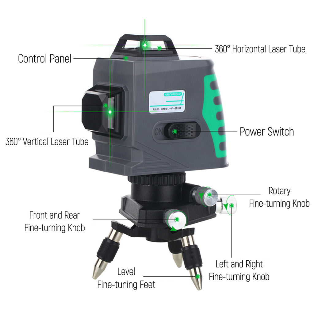 3D Green Laser Leveling Horizontal Laser Beam