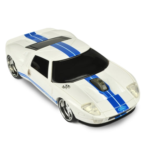 Road Mice Ford GT 2.4GHz Wireless USB Optical Scroll Mouse (White/Blue Stripe)