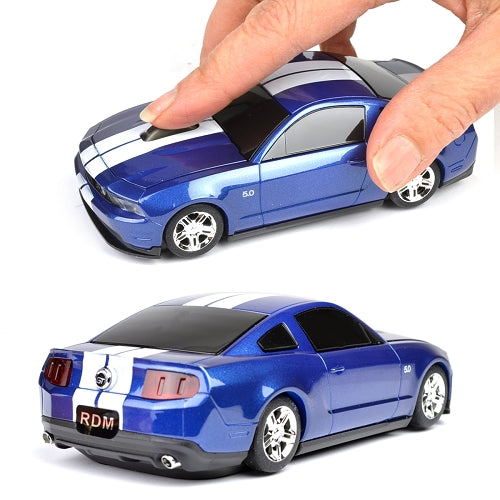 Road Mice Ford Mustang GT 2.4GHz Wireless Optical Scroll Mouse w/Nano USB Receiver (Blue/White)