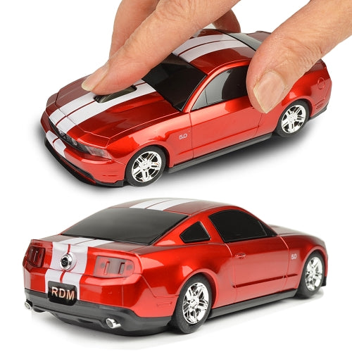 Road Mice Ford Mustang GT 2.4GHz Wireless Optical Scroll Mouse w/Nano USB Receiver (Red/White Stripes)