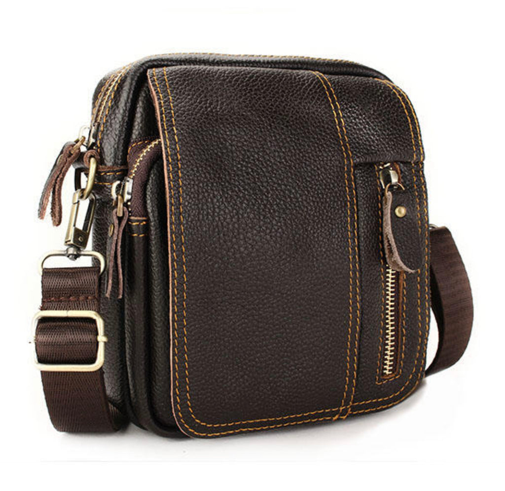 Women's Genuine Leather Leisure Business Small Shoulder Crossbody Bag