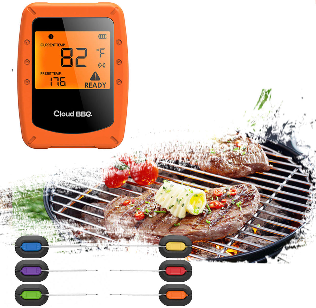 6 Probes Wireless Smart BBQ Thermometer