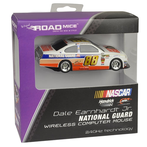 Road Mice NASCAR Dale Earnhardt Jr. 2.4GHz Wireless Optical Scroll Mouse w/Nano USB Receiver (White)