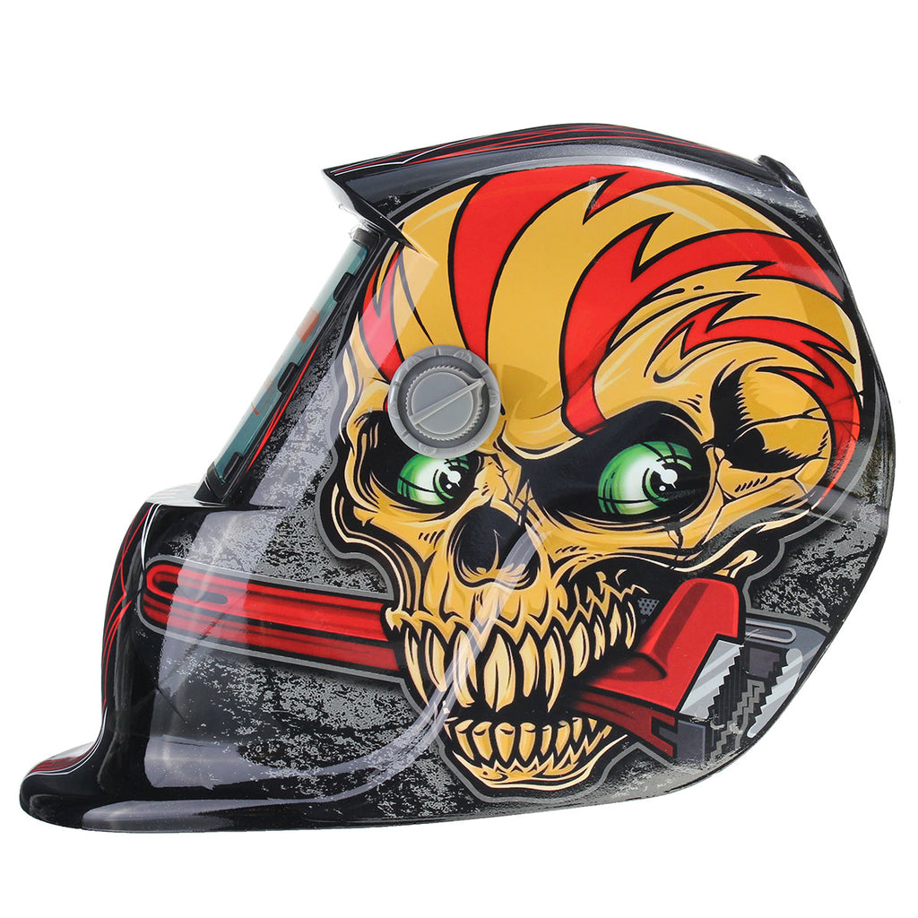 Red Skull Solar Auto Darkening Welding Helmet TIG MIG Weld Welder Lens Mask