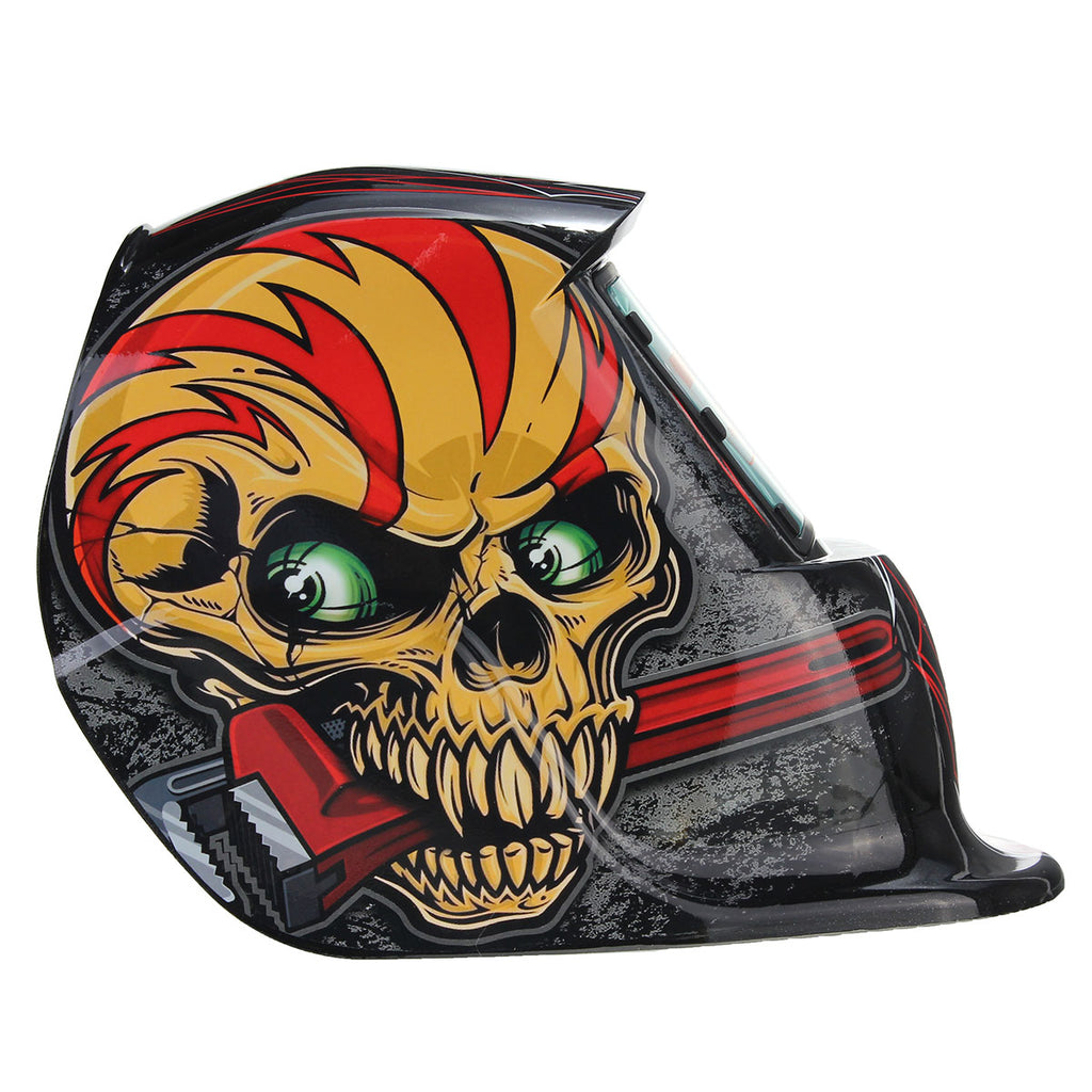 Red Skull Solar Auto Darkening Welding Helmet TIG MIG Weld Welder Lens Mask